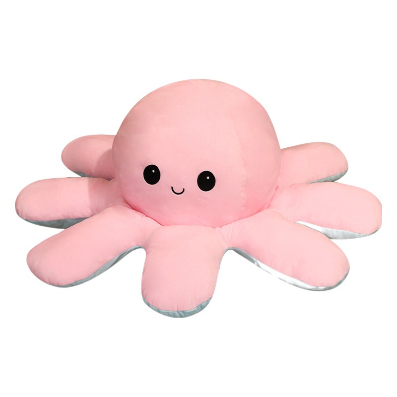 Soft Cute Giant Flip Big Octopus Doll Funny Double-Sided Expression Octopus Plush Toy Girl Gift