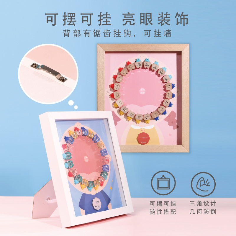 Wooden Deciduous Tooth Box Beech Tooth House for Boys and Girls Deciduous Tooth Storage Box Deciduous Tooth Storage Box