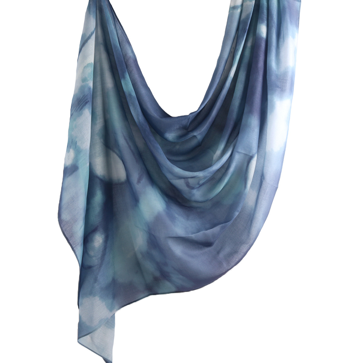 Picture of Best-Selling Watercolor Tie-Dye Cotton Scarf Arabian Satin Polyester Long Scarf Turkish Middle Eastern Scarf