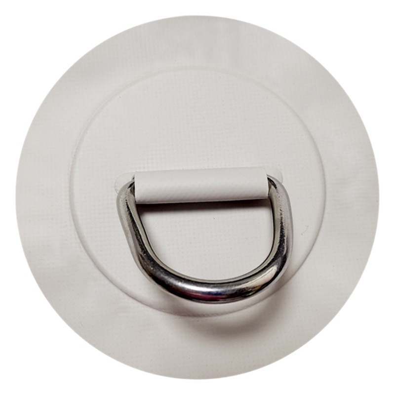 Factory surfboard yacht accessories kayak SUP board stainless steel D-shaped buckle round PVC patch hanging buckle