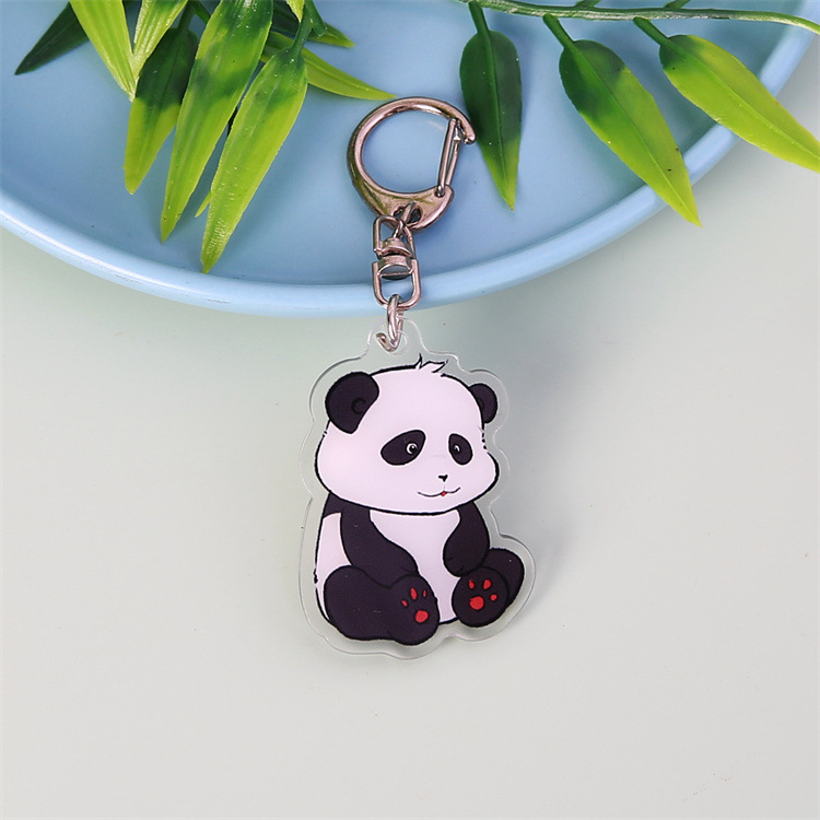 Picture of Cartoon panda keychain acrylic pendant student holiday small gift decoration ornaments cute key chain accessories