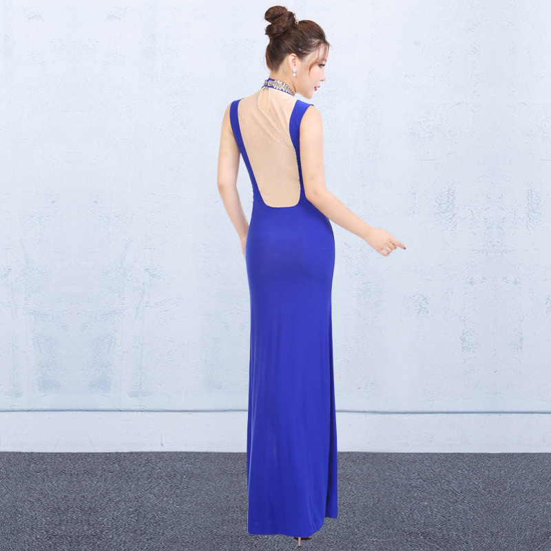 Picture of Amazon AliExpress Nightclub Dress Sexy Sequins Dress Banquet Hotel Slim-fit Slimming Evening Dress Long Evening Dress