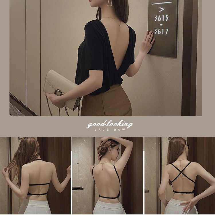 Picture of U-shaped beautiful back underwear women's small chest gathered 2022 new with chest pad outer wear vest integrated seamless backless bra