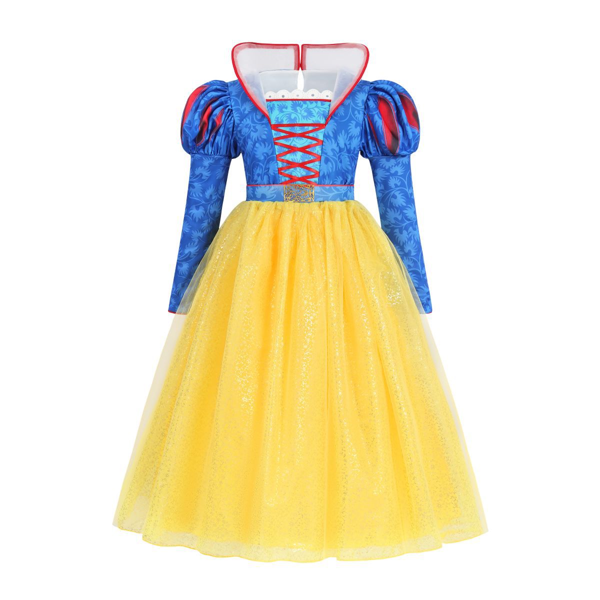 2025 New Snow White Princess Dress Cross-border Girls' Dress Long Sleeve Printed dress Girls' Ponte Dress