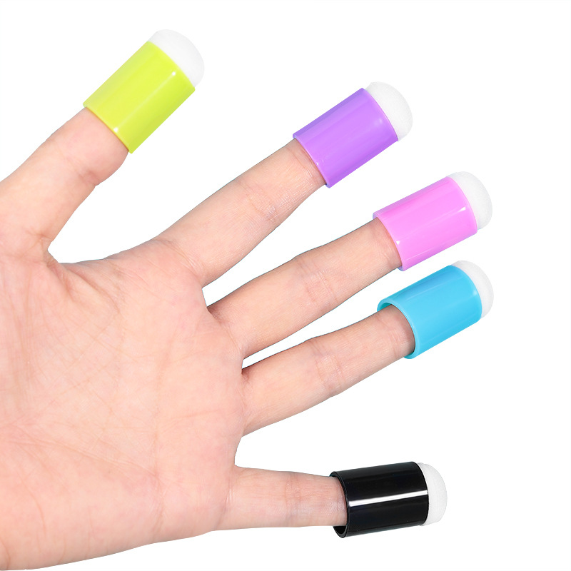 Picture of Children's Graffiti Finger Sponge Hand Account DIY Rubber Seal Painting Finger Cover Sponge Finger Painting Smear Painting Tools
