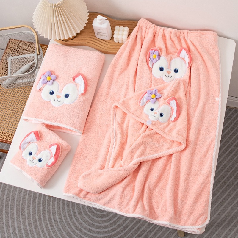 New linebeier bath skirt cute wrap towel bath towel wearable wrap bathrobe absorbent quick-drying coral fleece towel