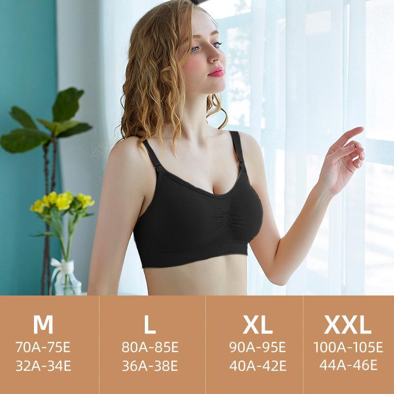 Picture of 2022 lactation underwear front open buckle bra comfortable ladies pregnant women underwear without steel ring lactation underwear wholesale