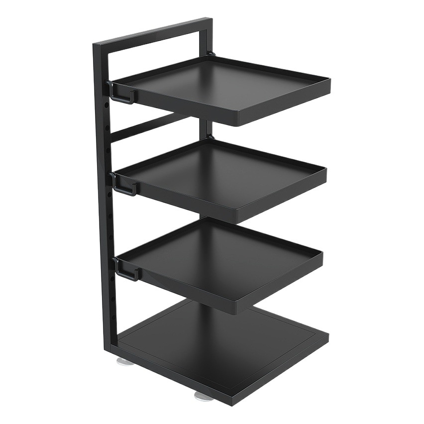 Pot Rack Kitchen Storage Rack for Pots, Under-Sink Cabinet Tiered Rack, Countertop Cookware Organizer, Foldable