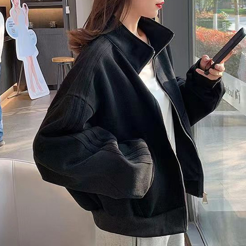 Picture of Short sweater women's autumn and winter student all-matching jacket top 2023 new Japanese Harajuku BF style three-bar coat