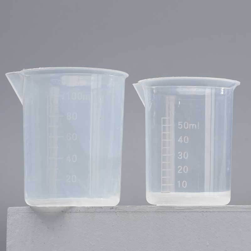 50/55 mouth 50ML-100ML beaker PP high scale beaker with scale beaker wholesale measuring cup
