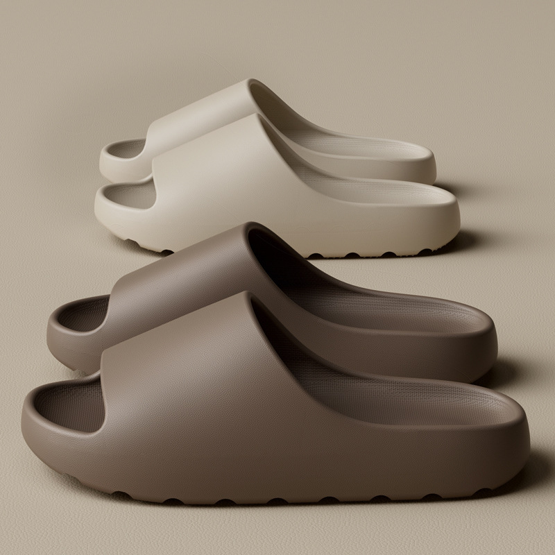New Shoes eva Coconut Slippers Men's Home Indoor and Outdoor Wear-resistant Thick Bottom Non-slip Bathroom Bath Sandals and Slippers for Women
