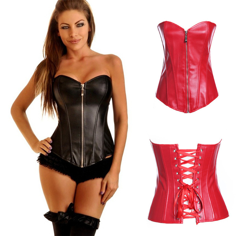 Leather zipper Court body garment Amazon AliExpress wish cross-border e-commerce supply supports a generation of hair