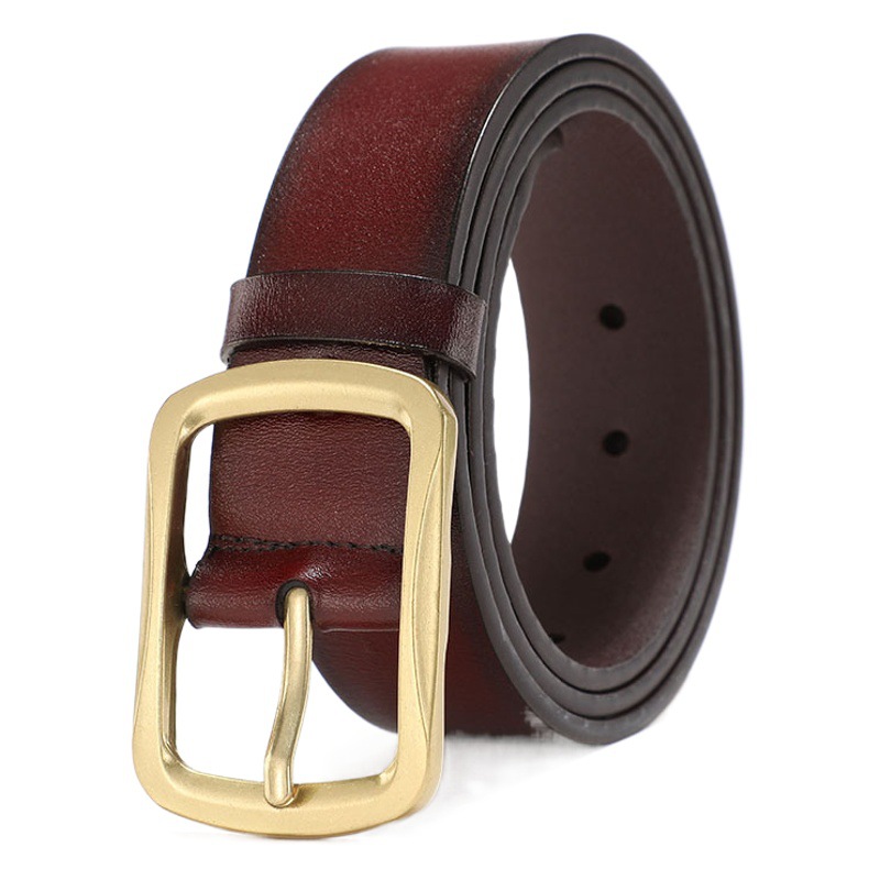 Factory wholesale vintage pin buckle belt men's business casual suit pants jeans gift belt men's one-piece delivery