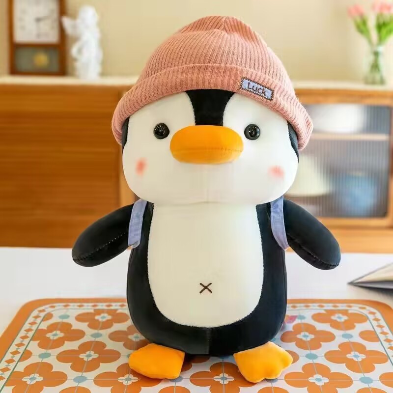 Picture of Backpack travel penguin doll plush toy grab doll doll children's day female birthday gift items wholesale