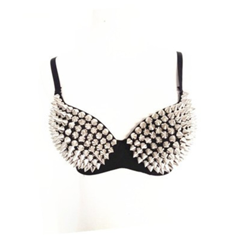 Picture of A variety of nightclub sexy sequined colored diamond rivet rhinestone bra shorts pole dance bar DS watch performance bra