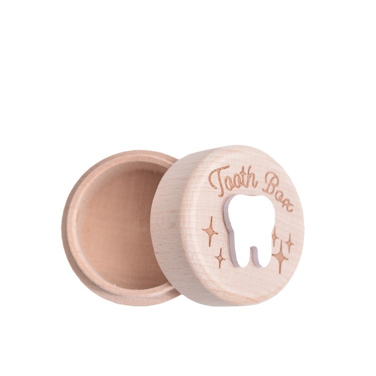 Picture of Cross-Border Wooden Children's Deciduous Tooth Box Creative Children's Wooden Tooth Storage Box Multi-Specification Commemorative Collection Box