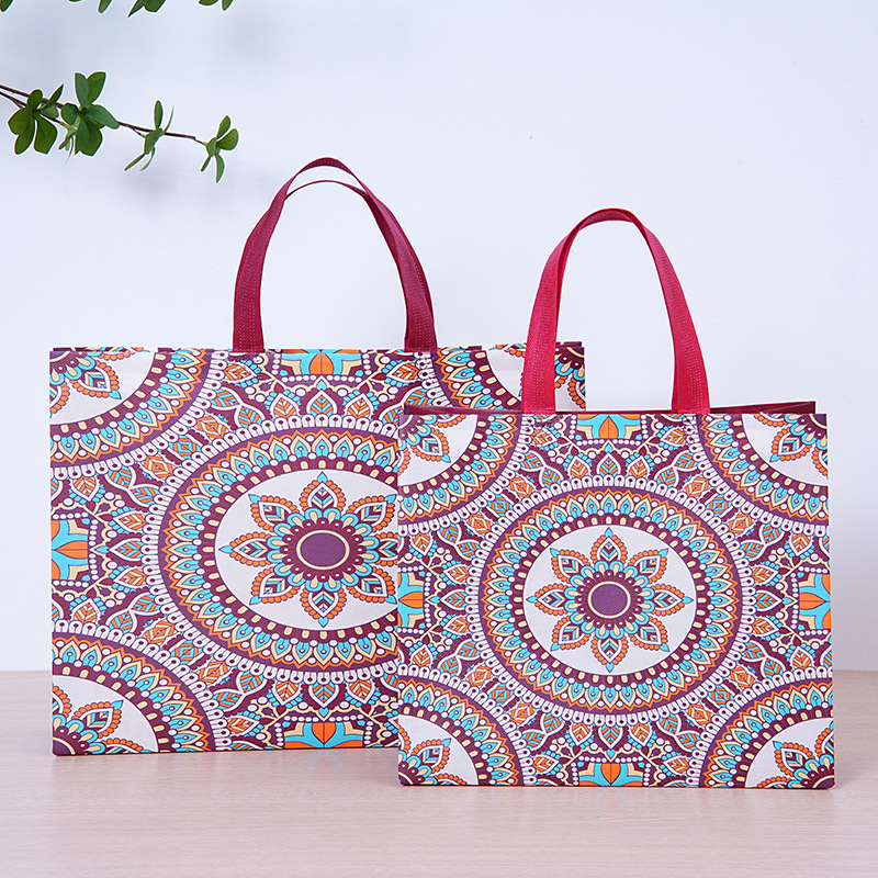 Non-woven bag wholesale film coated clothing shopping bag printed LOGO gift bag handbag non-woven handbag custom
