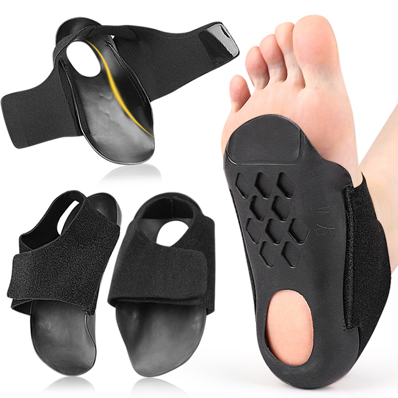 Cross-border New Velcro Foot Arch Insole XO Type Leg Inversion Half Pad Support Wearable Shoes Foot Arch Heel Cover