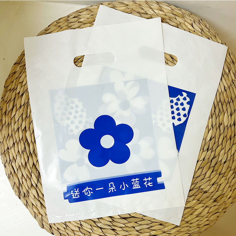Transparent Thickened Cosmetic Gift Small Fresh logo Simple Packaging Gift Plastic Handbag with Buckle