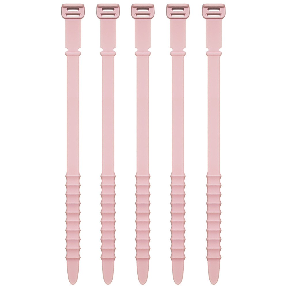 Picture of 180mm Extended Silicone Cable Tie Organizer, Earphone Data Cable Storage Silicone Strap, Extended Version