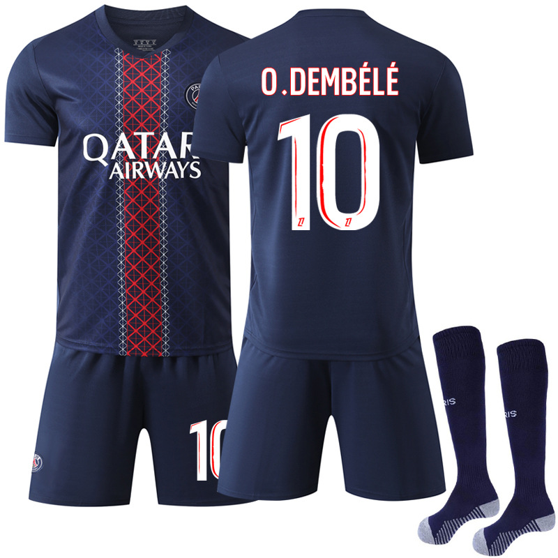 2025-26 New Suit 10 Dembele Club Football Clothes No. 30 Messi Paris Home Dijon Jersey