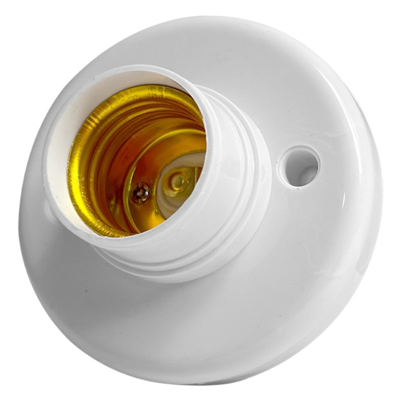 Universal lamp holder E27 screw round base socket open and concealed spiral LED Bulb energy-saving household lamp holder