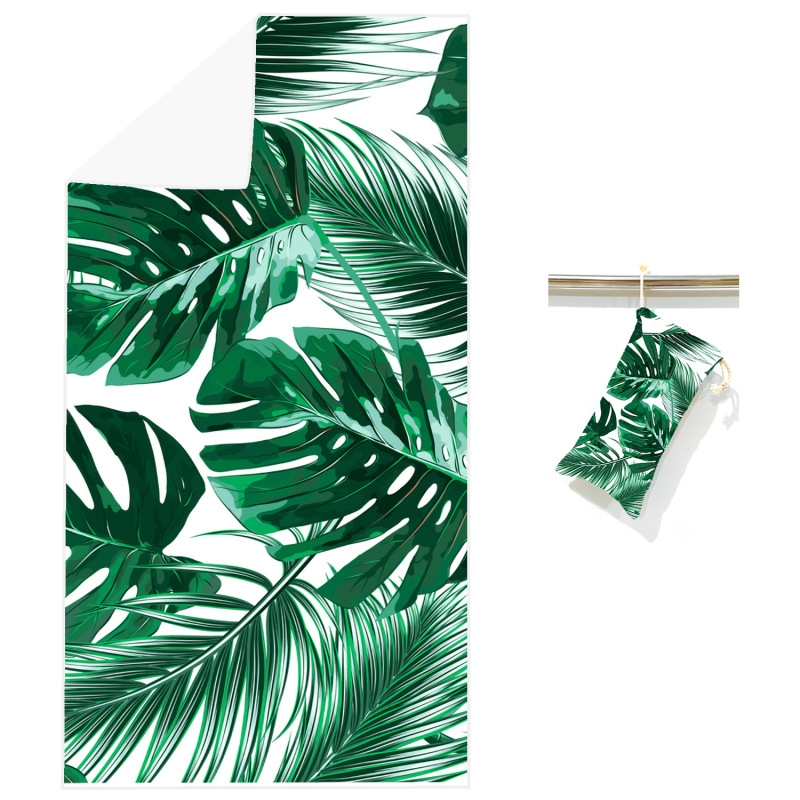 Picture of New Cross-Border Amazon European and American Double-Sided Velvet Quick-Drying Bath Towel Customizable Printed Towel Beach Swimming Beach Towel