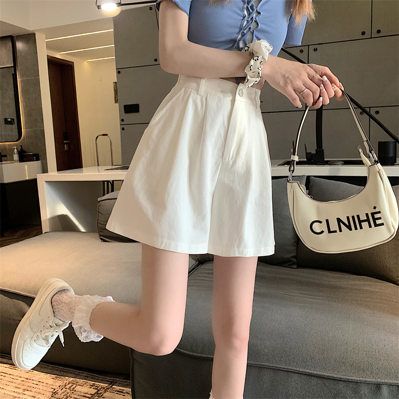 Casual Hot Pants plus size chubby girl Shorts Women's Thin 2023 Summer High Waist Loose Slimming A- line Wide Leg Shorty