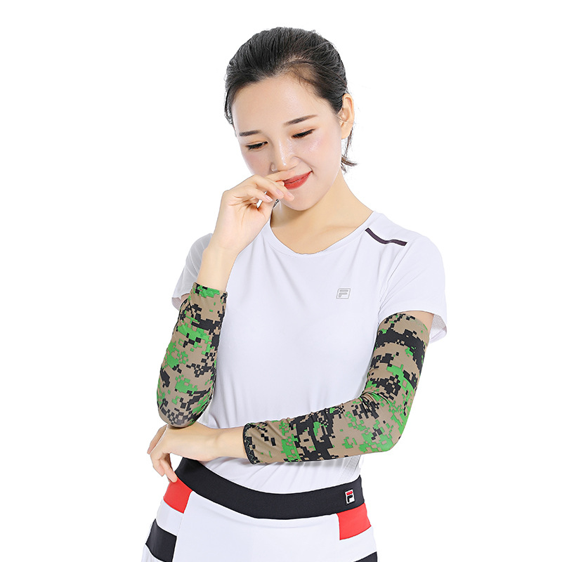 Picture of Hicool Cycling Sun Protection Sleeves Sports Outdoor Cycling Arm Guards Comfortable Breathable Anti-Uv Ice Silk Sleeves