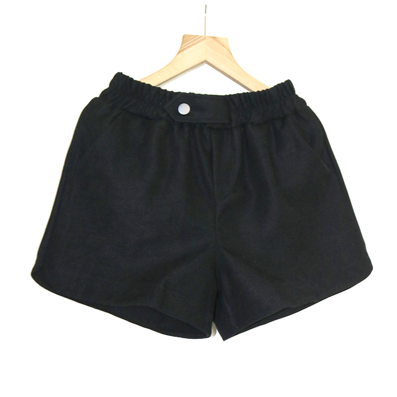 Picture of 2022 Spring and Autumn New Korean Version High-Waisted Slimming A-Line Shorts for Women with Elastic Waist and Wide Legs, Bootcut Pants 220839, Leg-Lengthening Effect