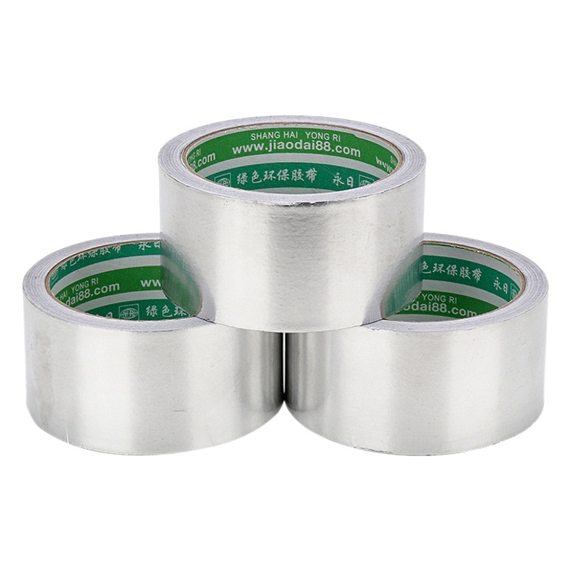 Top Valley 20 m High Temperature Resistant Aluminum Foil Tape Water Pipe Sealing Tape Waterproof Tape with Range Hood Tin Foil Tape