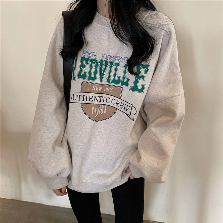 Picture of Loose round neck thin long-sleeved sweater for women trendy 2023 Autumn New Korean style student coat top women's clothing wholesale