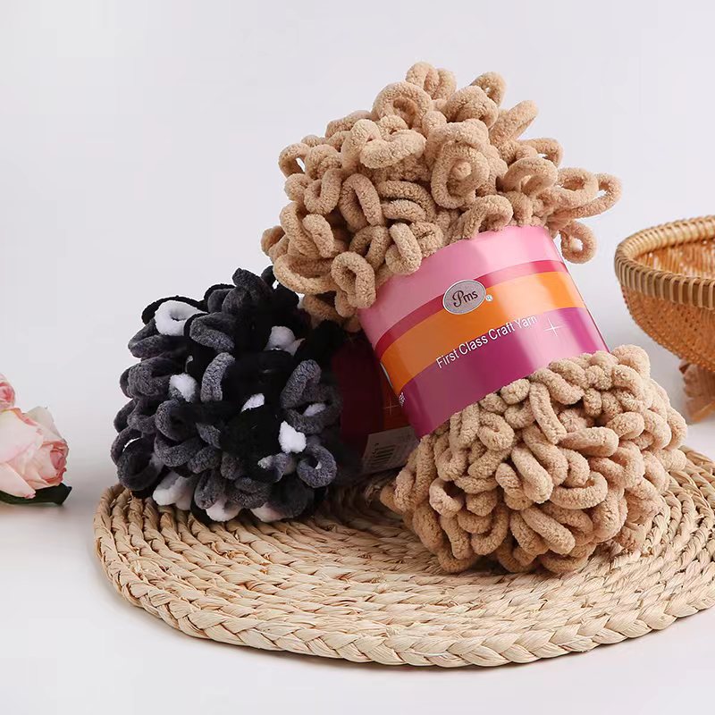 Picture of Loop Yarn Ear Yarn Medium-Thick Yarn for Hand Knitting DIY Pillows, Blankets, Scarves, Ice Yarn in Stock Wholesale
