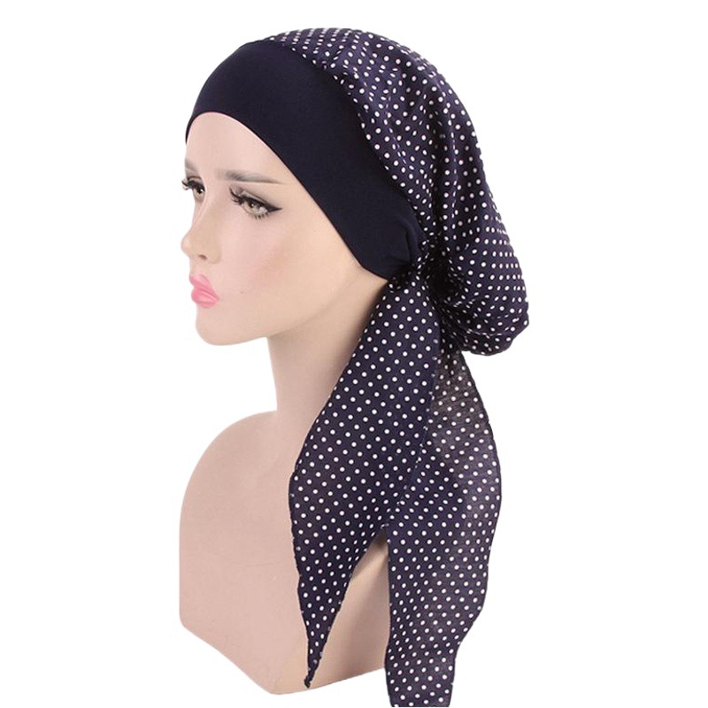 Women's Stretch Hair Band Headscarf Hat Pastoral Cotton Chemotherapy Cap Pirate Cap TJM-329