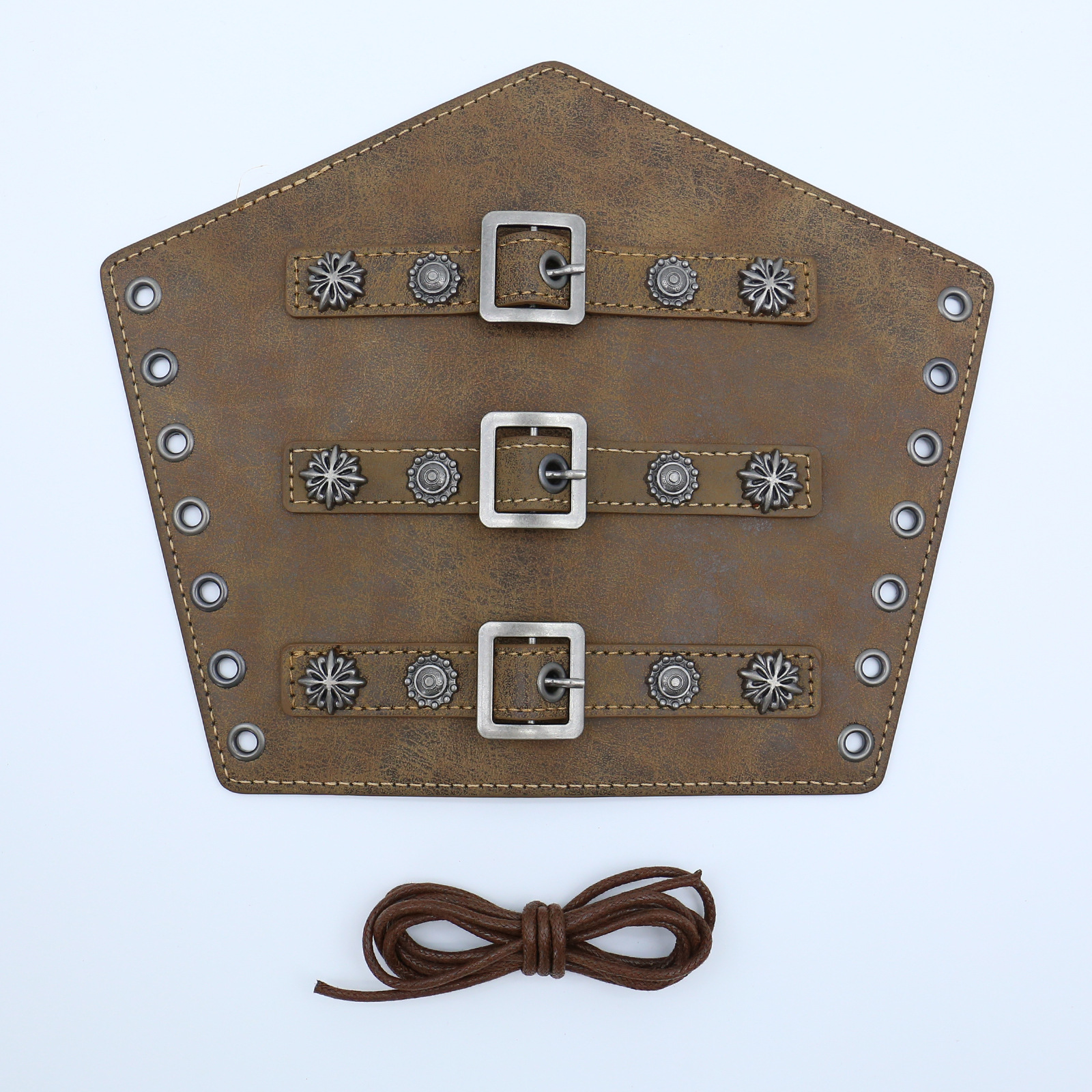 Picture of Cross-border Medieval Men's Leather Bracer Retro Punk Hand Guard Carnival cosplay Costume Accessories Arm Guard