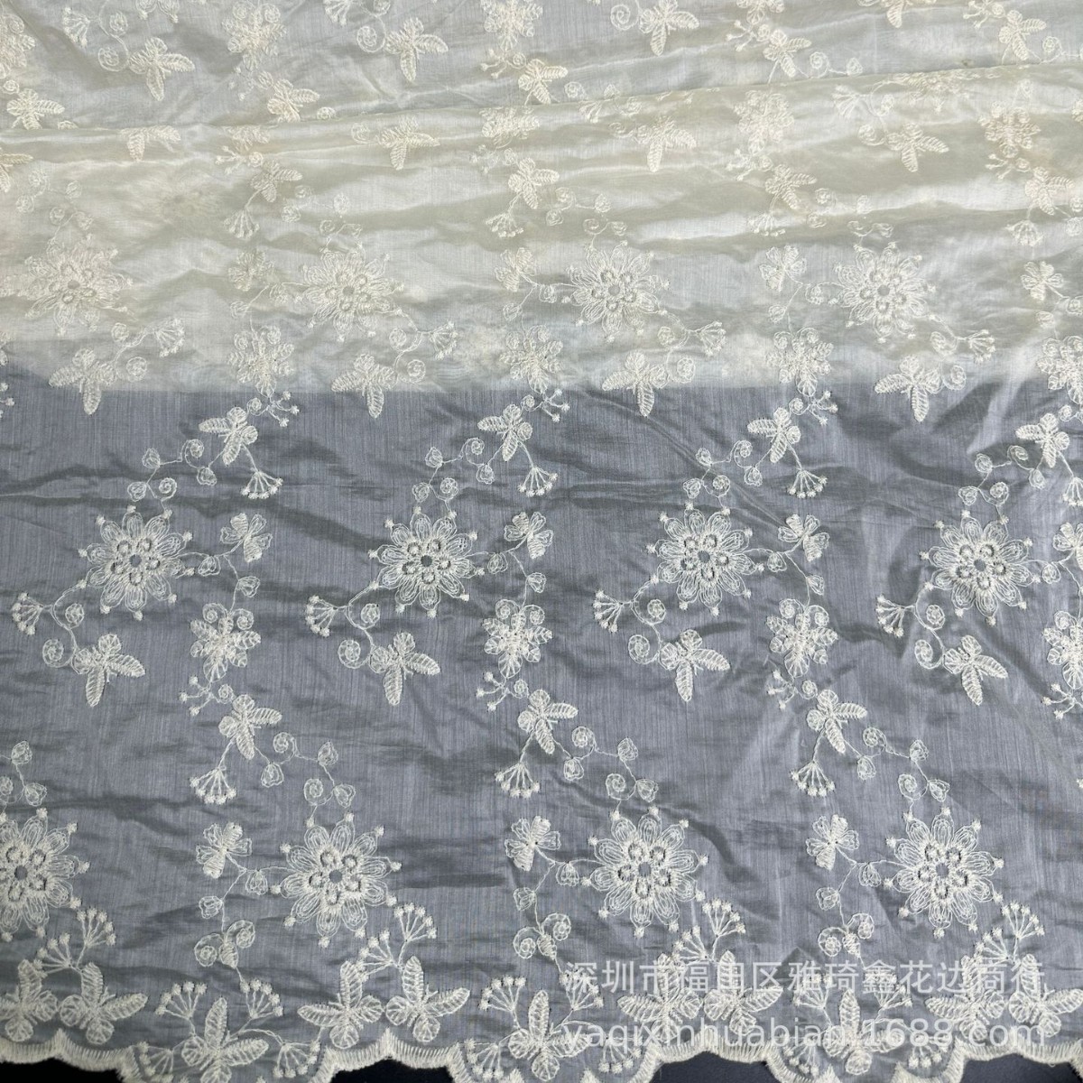 Cotton embroidery Tencel embroidery fabric perforated cotton embroidery fabric cotton embroidery lace embroidery summer women's clothing fabric
