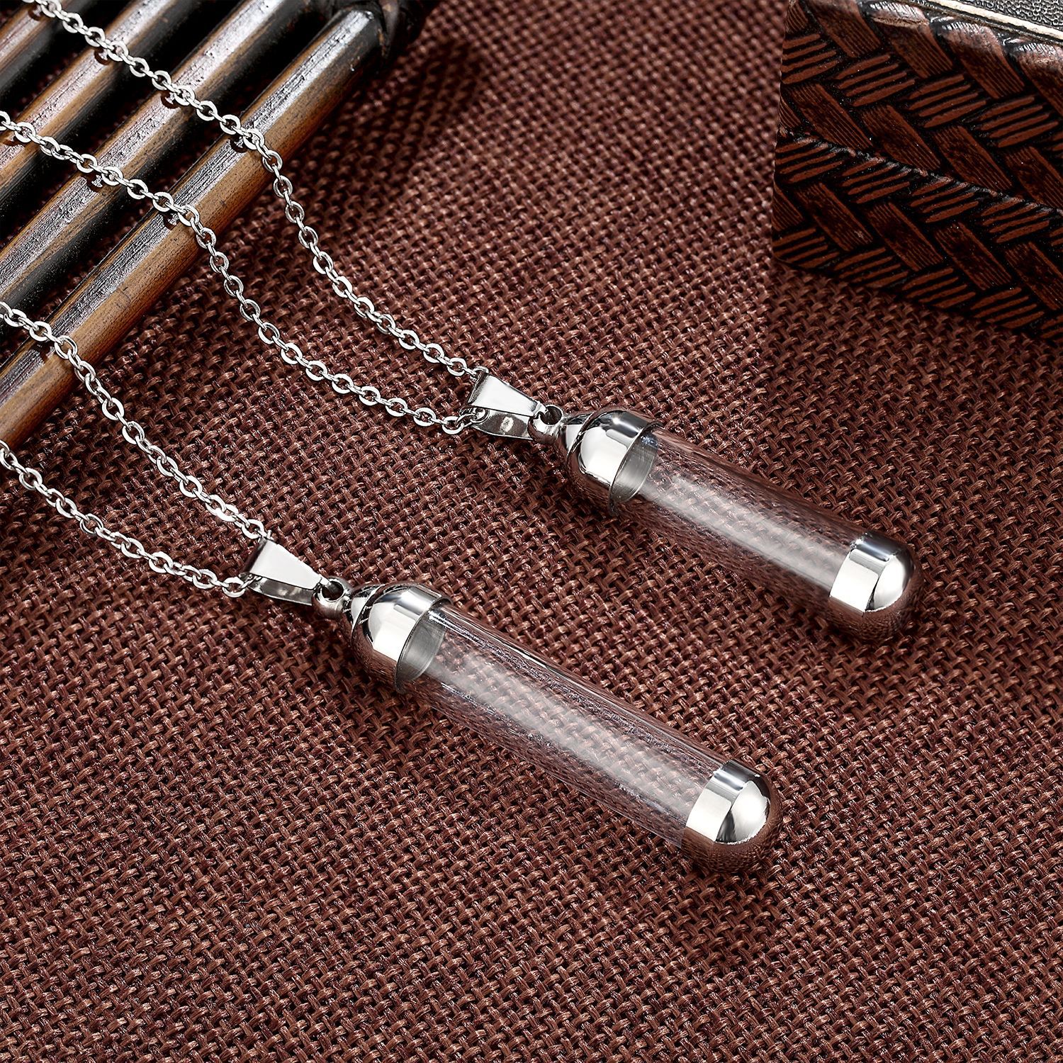 Picture of Transparent Shariputra Bottle Pendant Nepalese Gawu Box Small Empty Bottle Openable Water-proof Amulet Tube for Cinnabar