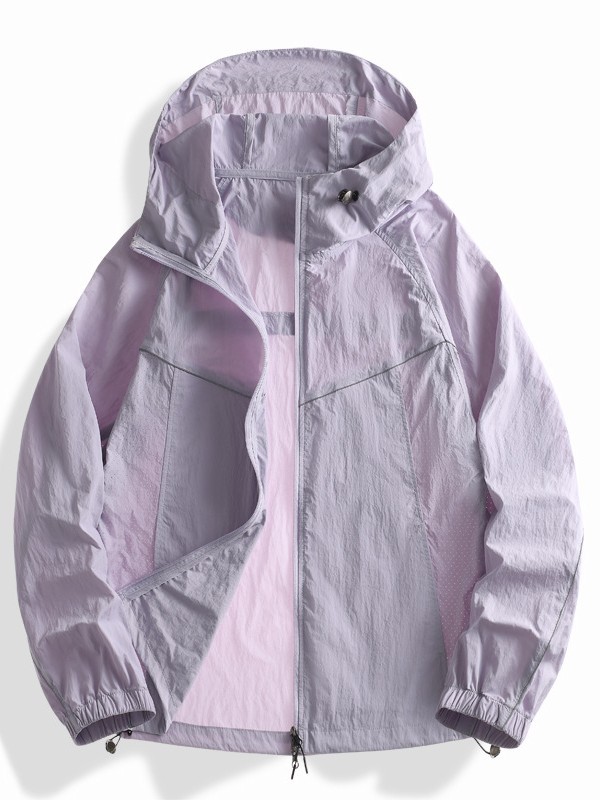 Spring and summer new lightweight breathable woven sunscreen clothing for men and women couples outdoor mountain ice-feeling sunscreen clothing