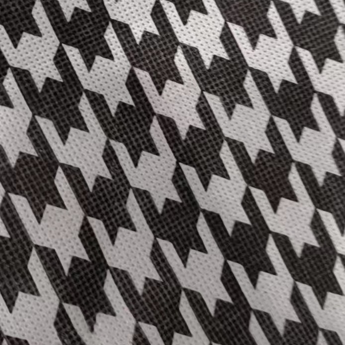 Picture of Pp Non-Woven Fabric Roll Laminated Houndstooth Pe Outdoor Picnic Mat Fabric Waterproof and Moisture-Proof Printed Outdoor Essential