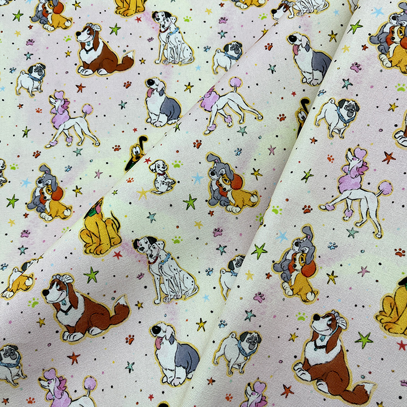 All Cotton Ba 'an Canvas One-meter Price Star Blu Dalmatian Bag Jacket Vest Handmade DIY Fabric