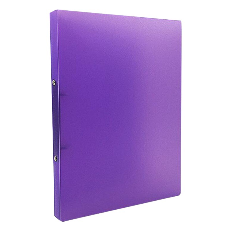 Picture of Candy-colored transparent folder O-shaped 2-hole A4 data storage binder pp office perforated file folder wholesale