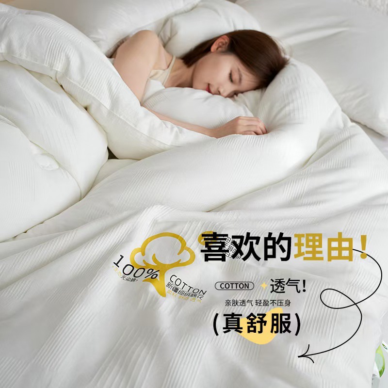 Picture of Class A Xinjiang Cotton Quilt 100 Pure Cotton Quilt Long-staple Cotton Spring and Autumn Quilt Thickened Winter Quilt Single Double Household