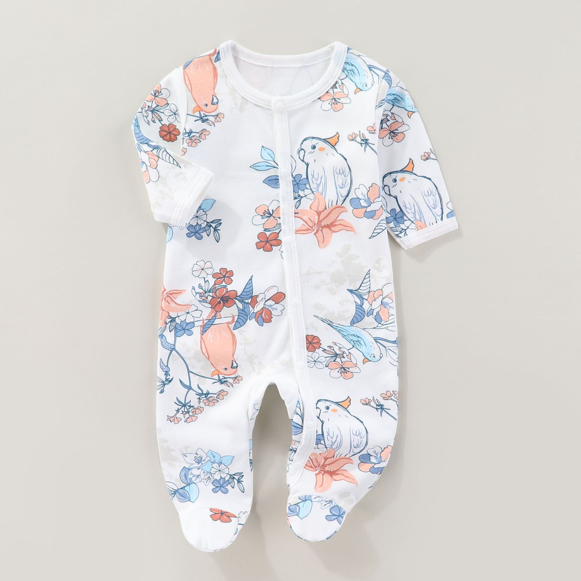 Picture of Baby's jumpsuit cotton newborn clothes spring and autumn and summer children's climbing clothes for newborn babies ha clothes class a monk clothes