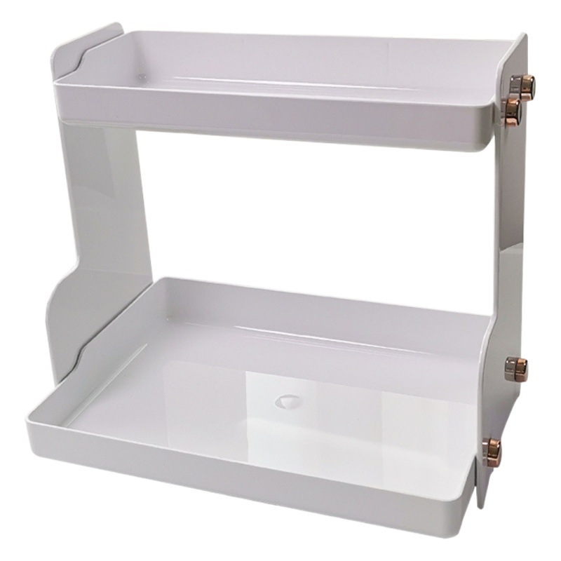 PET Desktop Storage Rack Student Desk Dormitory Finishing Dressing Table Cosmetic Storage Box Double-Layer Storage Rack