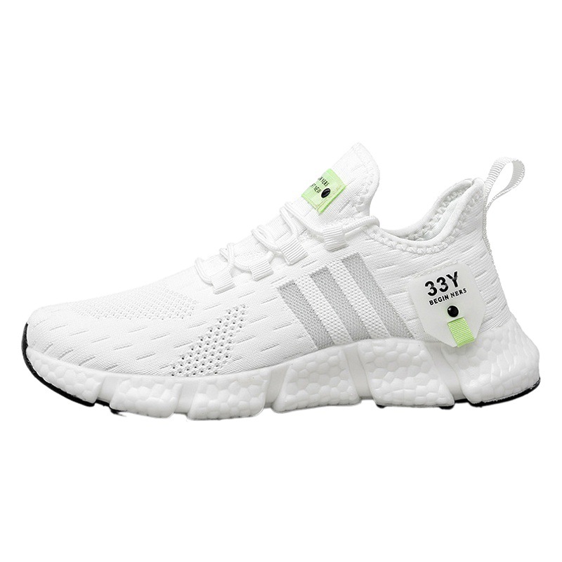 Men's Shoes Sneakers Summer Shoes Running Shoes Flying Weaving Breathable Running Shoes Light Mesh Men's Casual Shoes