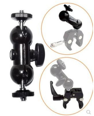 Picture of Small magic hand bracket double head screw connection strange hand magic arm bracket flash pea clip pea pod