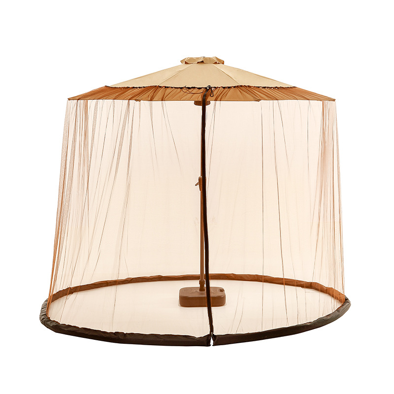 Picture of Outdoor courtyard parasol anti-mosquito net bottom water pipe weighted windproof purse seine anti-mosquito Roman umbrella mosquito net