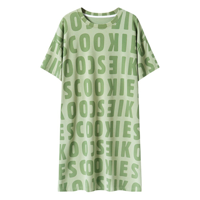 Can Be Worn Outside, Nightgown for Women, New Spring and Summer Pure Cotton Pajamas, Sweet and Cute Short-Sleeved Home Clothes, Wholesale Female Student Style