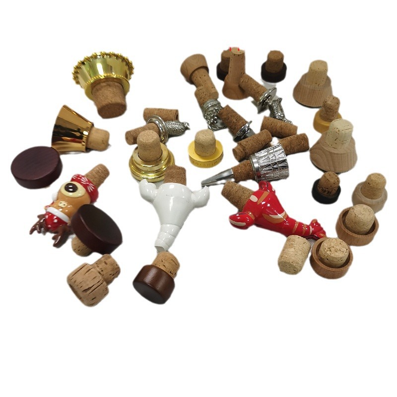 Picture of Natural T-Shaped Corks, Special-Shaped Corks, Glass Bottle Stoppers, Various Material Lids with Corks