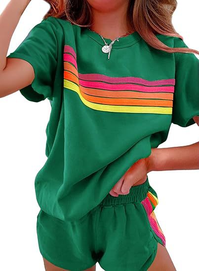 Picture of Amazon Cross-border Hot Sale Spring and Summer New Home suit Women European and American Simple Style Contrast Color Fashion Casual suit Women